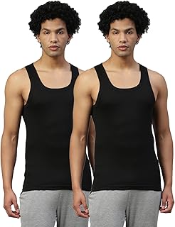 Dixcy Black Derby vest-Pack of 2