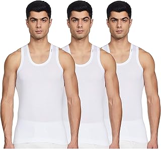 Rupa Jon Men Cotton Vest-Pack of 3