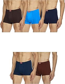 Jon Men's Elastic Trunks-Pack of 5